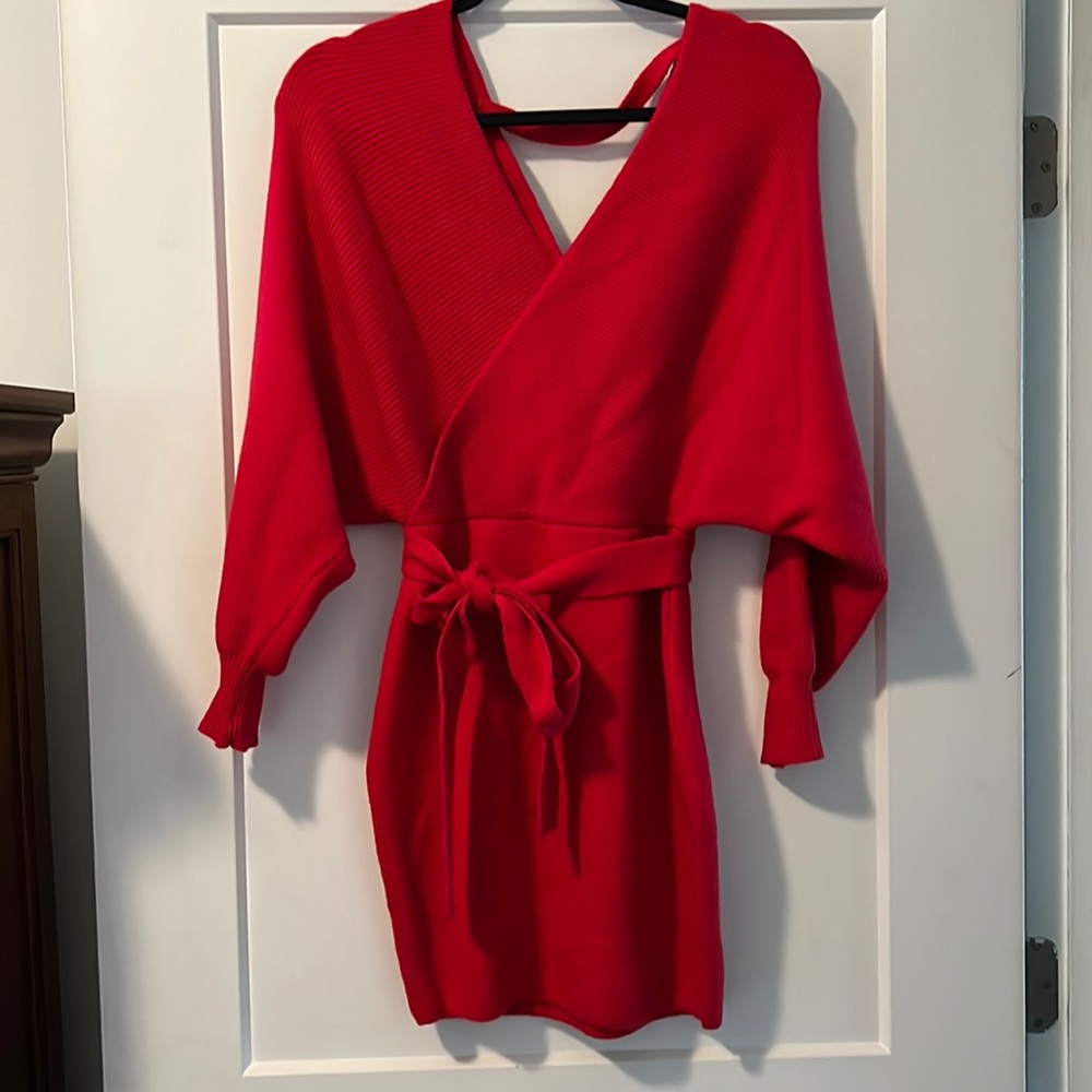 Red Petal Roz sweater dress